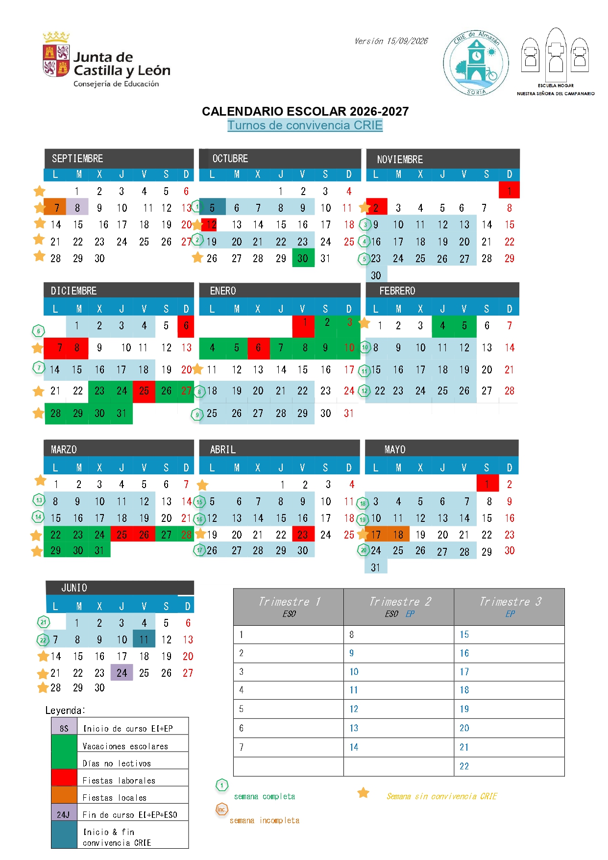 26-27 calendar 26-27 calendar